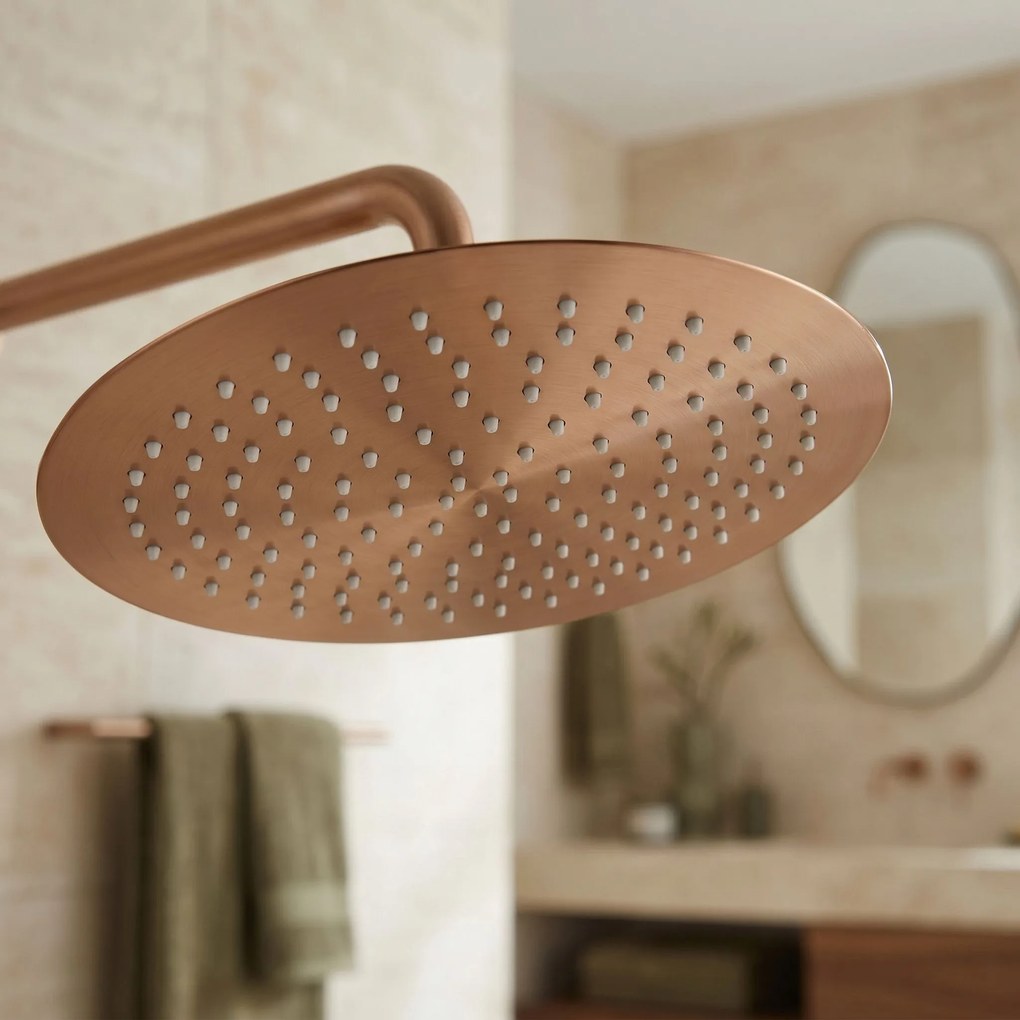 Кръгла душ глава REA JS-P014BRG 30cm Brush Copper
