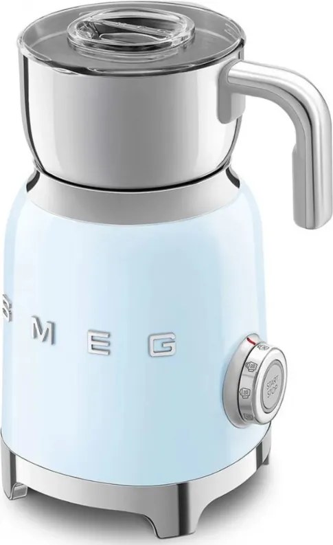 Уред за разпенване на мляко Smeg MFF11PBEU, 500 W, 600 мл, 8 програми, Подвижна кана, Автоматично изключване, Пастелно Синьо