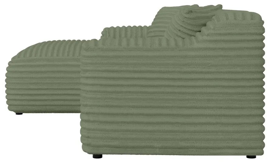 Зелен ъглов диван от рипсено кадифе (ляв ъгъл) Martin – Ropez