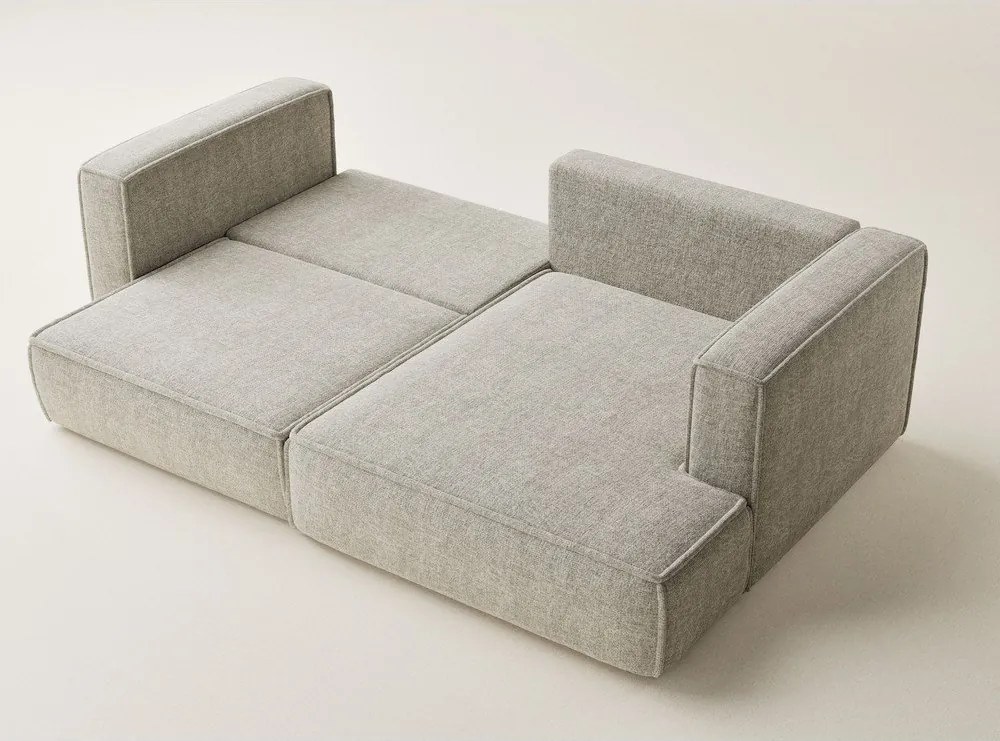 Бежов шенилов сгъваем/с място за съхранение ъглов диван (десен ъгъл) Velto – Maison de Rêve