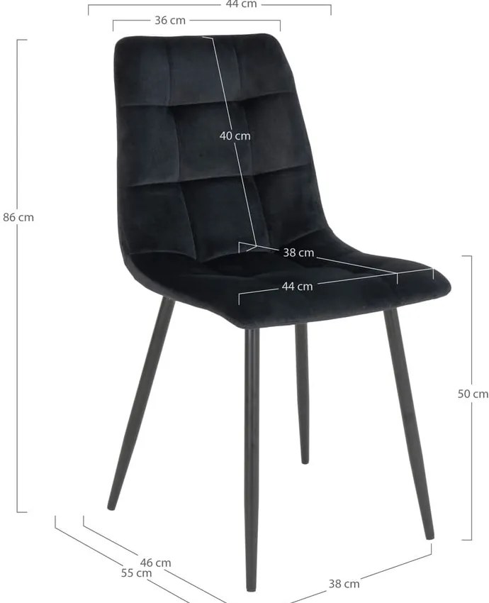 Черни трапезни столове в комплект 2 бр. Moseby – Bonami Essentials