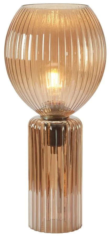 Настолна лампа в кехлибарен цвят със стъклен абажур (височина 40 cm) Toulipa – Markslöjd