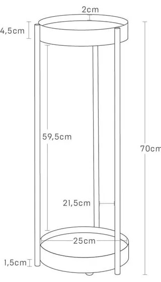 Метална стойка за цветя (височина 70 cm) Tower – YAMAZAKI