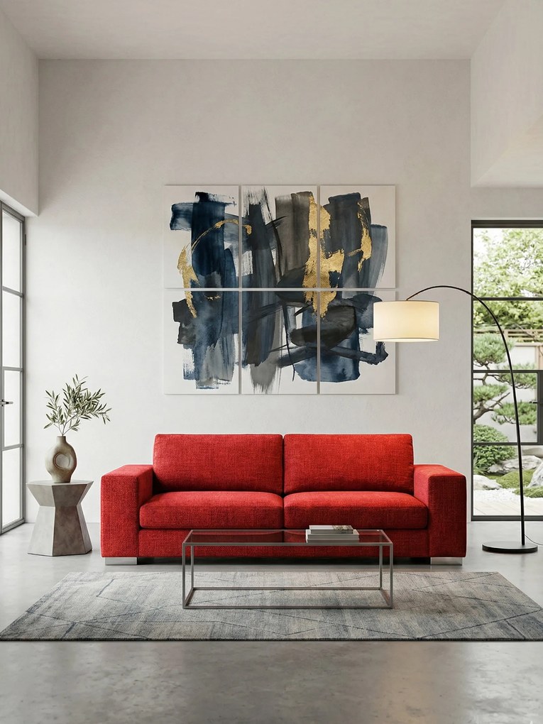 Диван Fantasy триместен-Kokkino-210f 90b cm