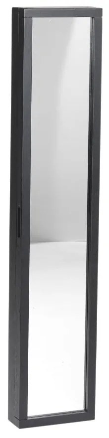 Черен дъбов шкаф за ключове с огледало Sol Confetti - Rowico