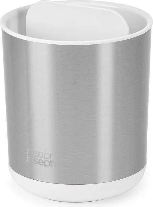 Чаша за четки за зъби от неръждаема стомана в сребрист цвят Duo Steel – Joseph Joseph