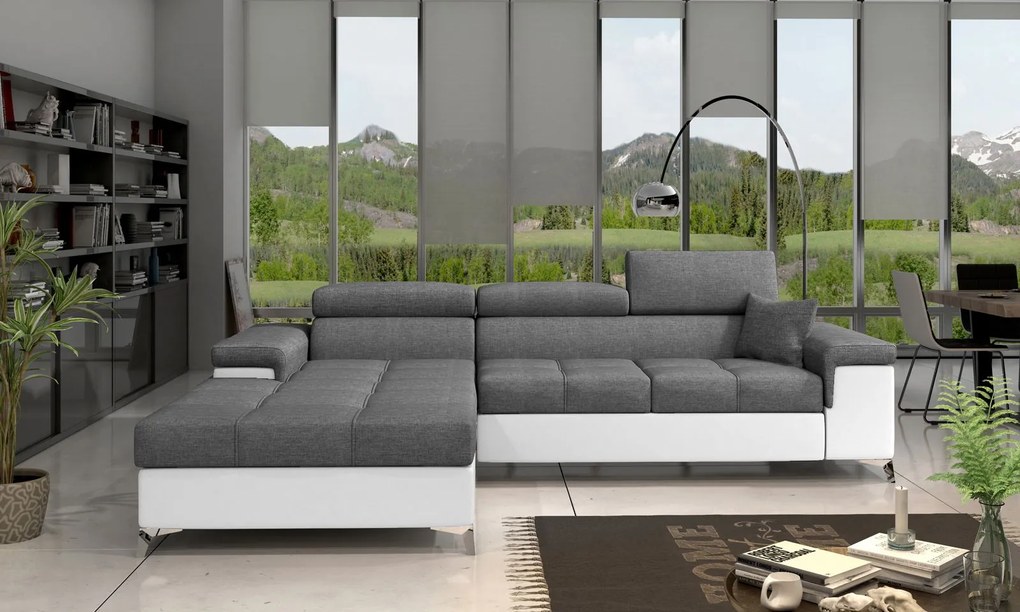 Ъглов диван Osby-Left-Gray-White