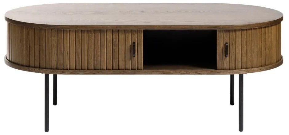 Масичка за кафе от дъб в естествен цвят 60x120 cm Nola - Unique Furniture