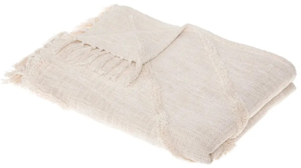 Покривало за легло atmosphera Inca, 130x180 cm, Памук - Слонова кост