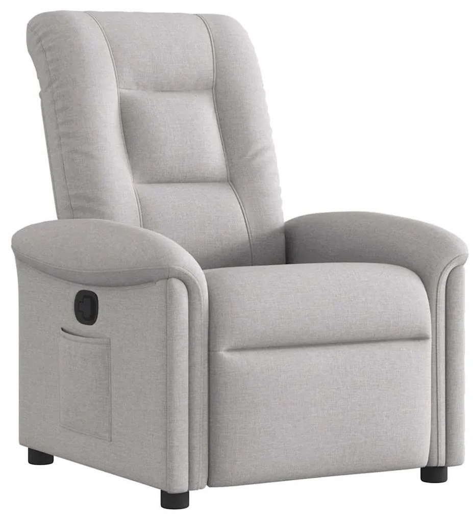 4015625 vidaXL Recliner Chair Cloud Grey Fabric