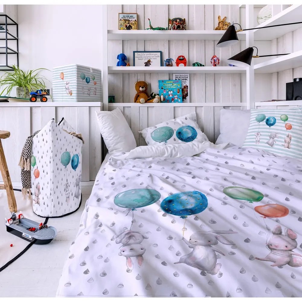 Памучно спално бельо Летящи зайчета, 140 x 200 cm Forest School - Butter Kings