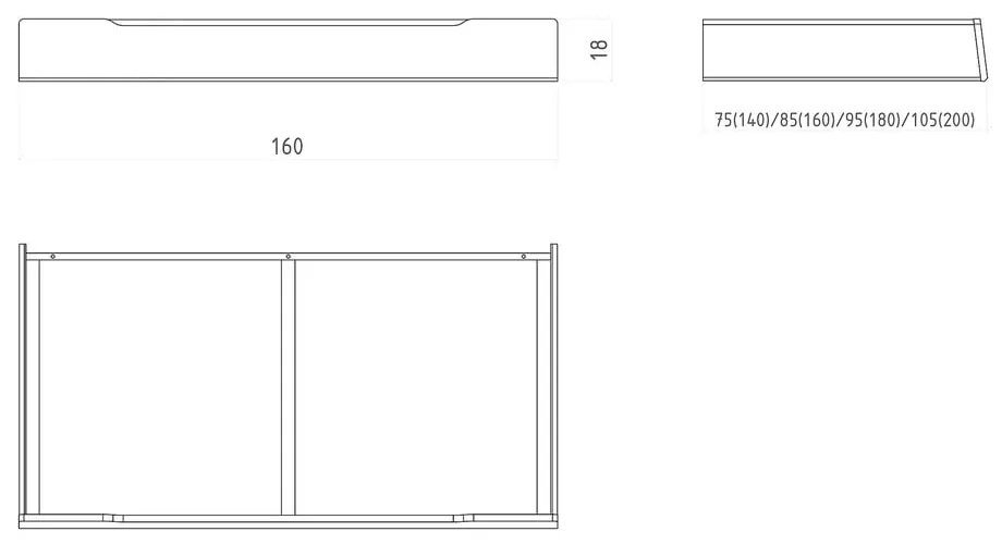 Чекмедже за под леглото в естествен цвят Twig – The Beds
