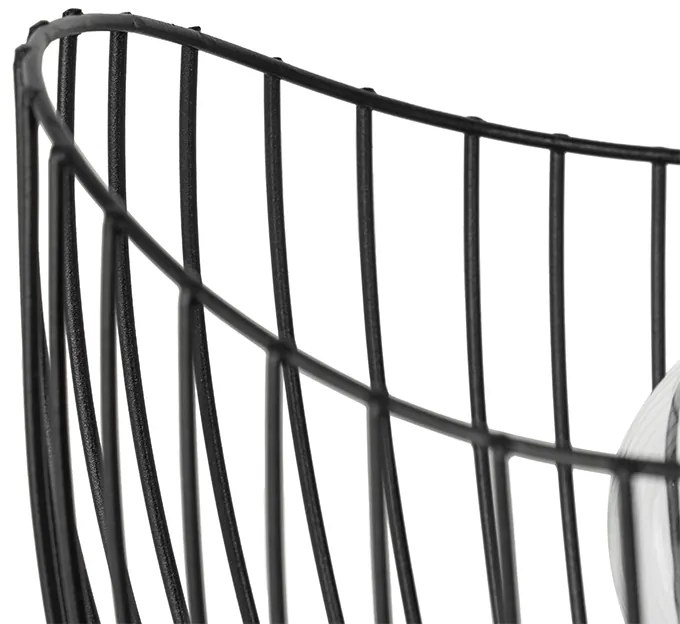 Модерна настолна лампа черна 20 см - Pua