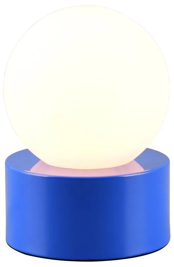 Синя настолна лампа със стъклен абажур (височина 17 cm) Countess - Trio