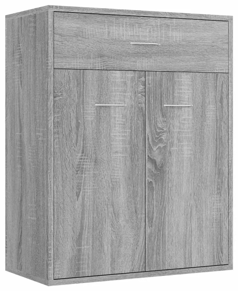 815376 vidaXL Сайдборд, сив сонома, 60x30x75 см, инженерно дърво