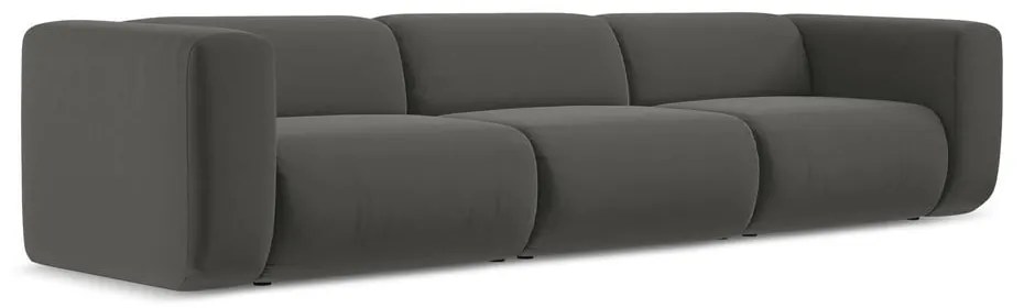 Сив кадифен диван 319 cm Ekahi – Makamii