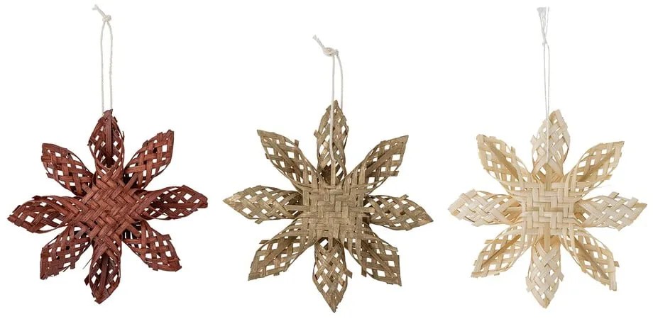 Комплект от 3 бамбукови висящи декорации Hani - Bloomingville