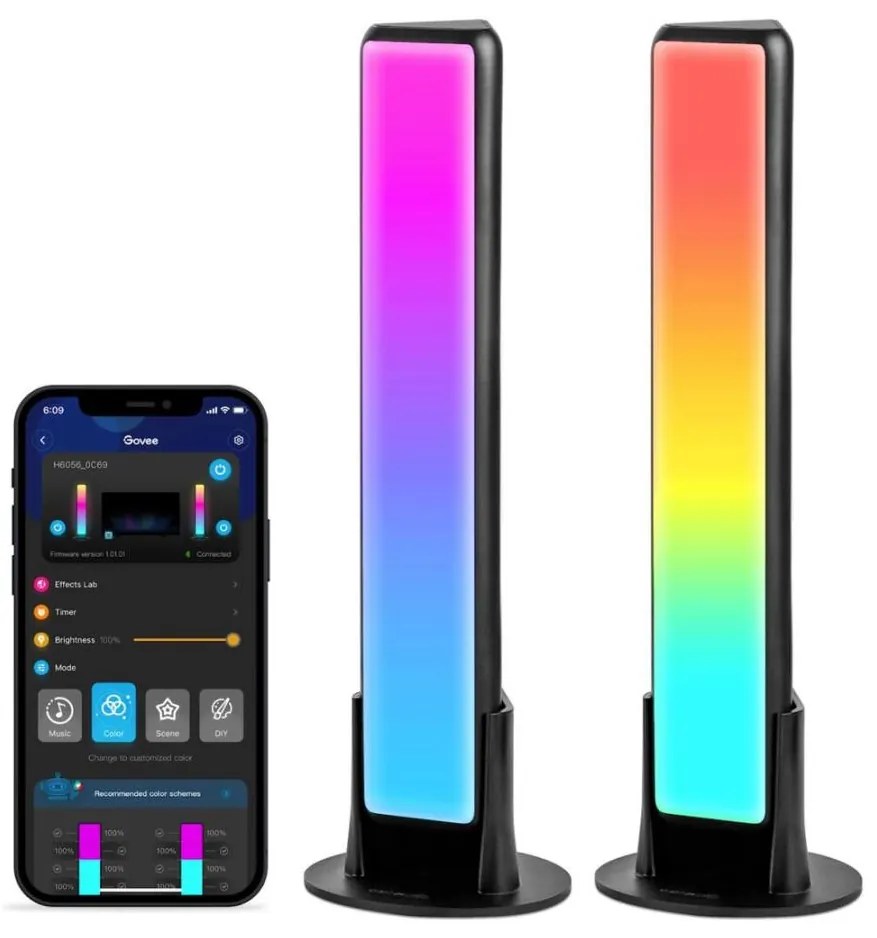 Govee - Комплект 2x Flow Plus SMART LED TV & Gaming RGBICWW Wi-Fi