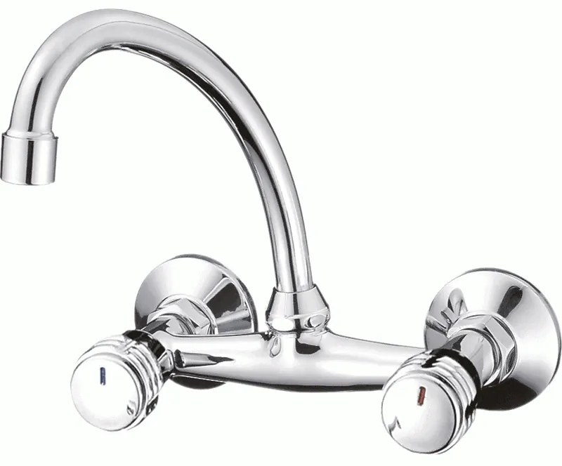 Смесител за кухня КУИК 5015873C M7119, месингов, хром, 15.4х15х10.7см