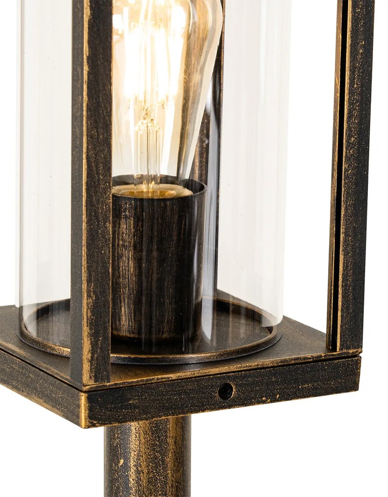 Винтидж подова лампа за външна употреба антично злато 100 см IP44 - Charlois