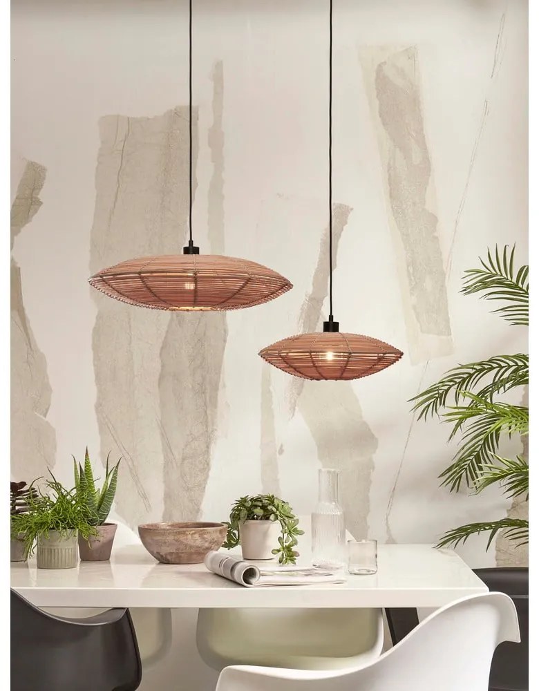 Висяща лампа с абажур от ратан в естествен цвят ø 40 cm Tanami - Good&Mojo