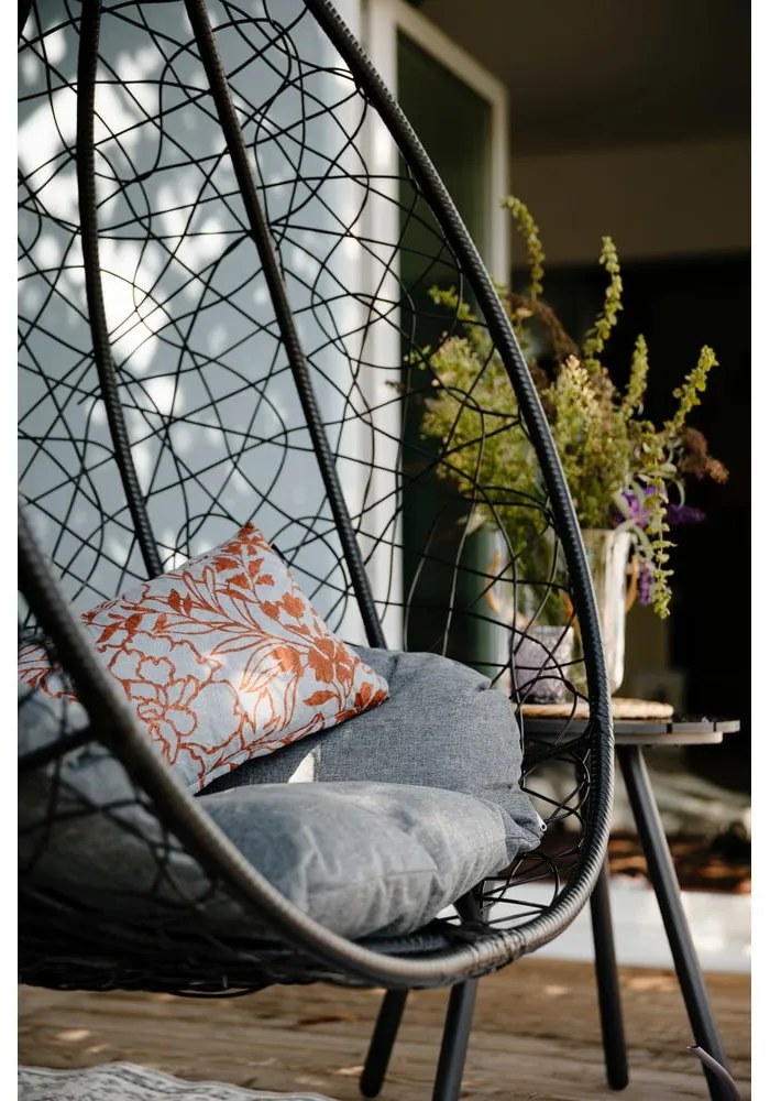 Тъмносив висящ фотьойл от изкуствен ратан Noela - Bonami Selection