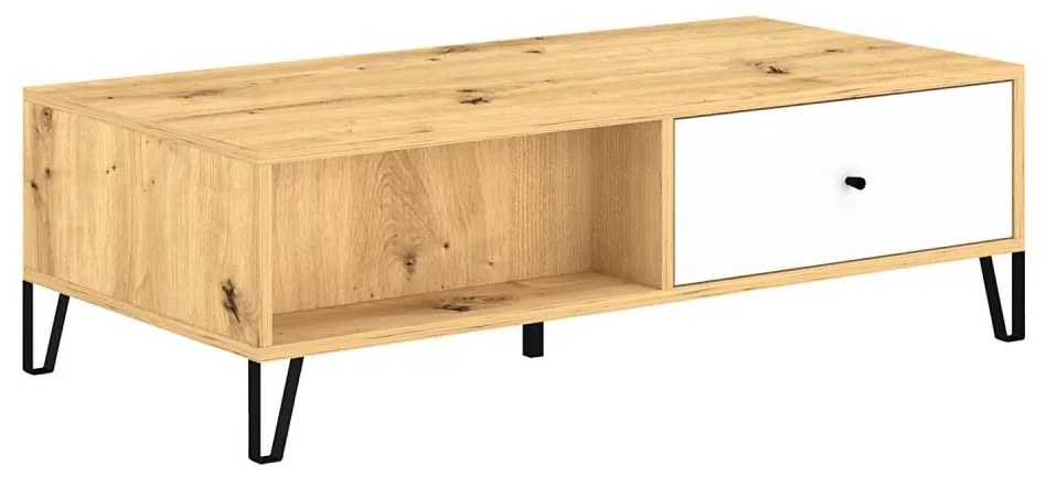 Холна маса SULA дъб Artisan/бяла