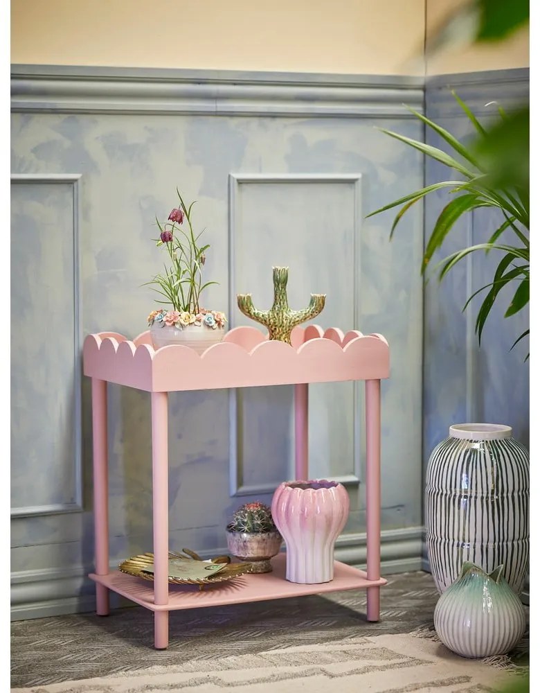 Розова конзолна маса от масивен бор 40x60 cm Isola – Bloomingville