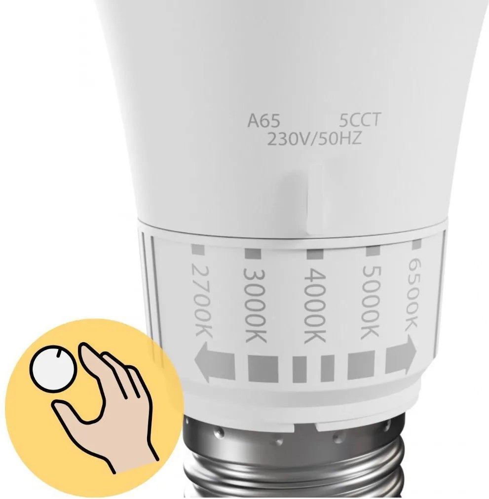 LED крушка 5 цвята светлина GLS E27 230V 13W 5CCT