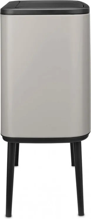Кош за боклук Brabantia Bo Touch 1010451, 36 л, Плавно и безшумно отваряне, Голям отвор, Светлосив