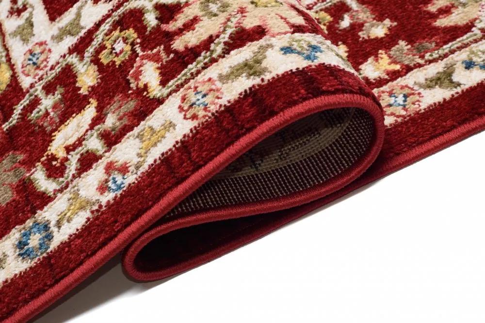 Красив червен килим в ретро стил Šírka: 200 cm | Dĺžka: 305 cm