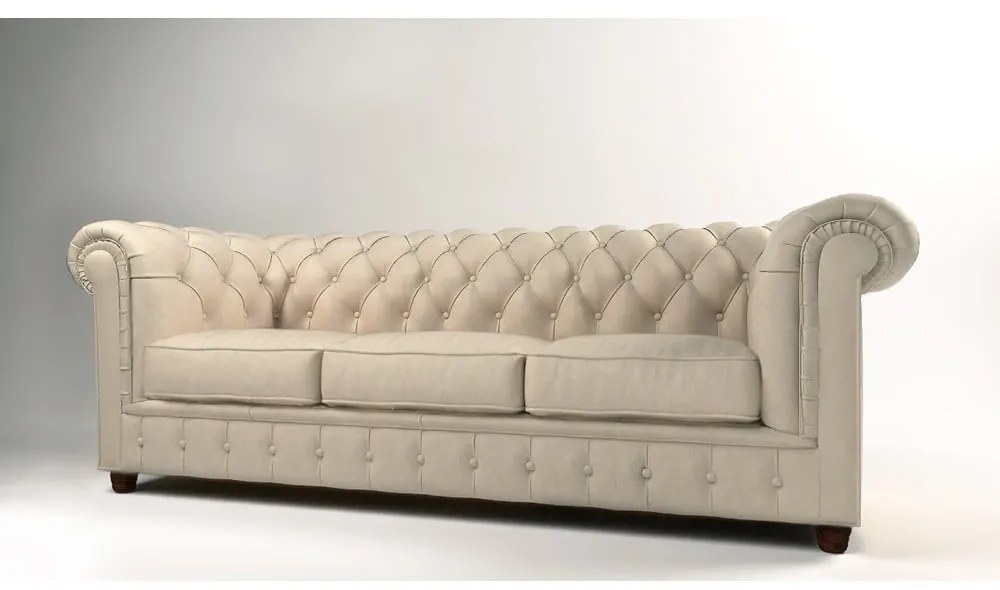 Кремав кадифен диван 230 cm Cambridge - Ropez