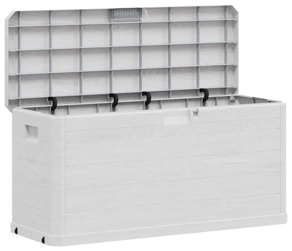 45686 vidaXL Градинска кутия за съхранение, 280 л, светлосива