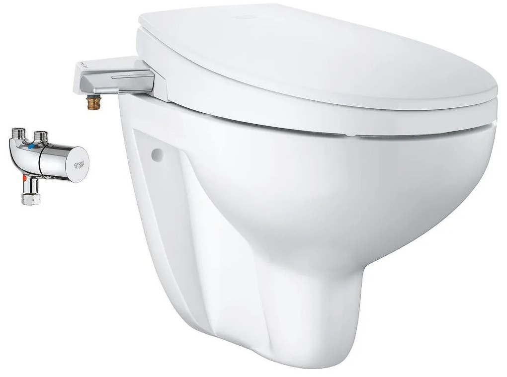 Bau Ceramic Ръчна биде седалка комплект 3-в-1, конзолна