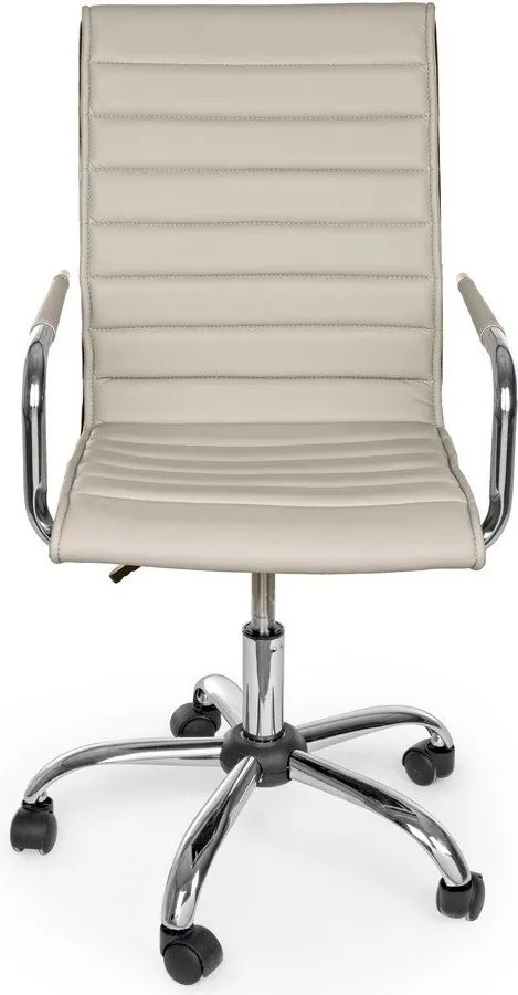 Кафяво-сив офис стол от имитация на кожа Perth – Yes Everyday