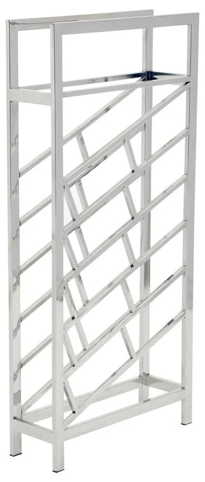 Метална стойка за вино в лъскаво сребро за 24 бутилки Barolo - Premier Housewares