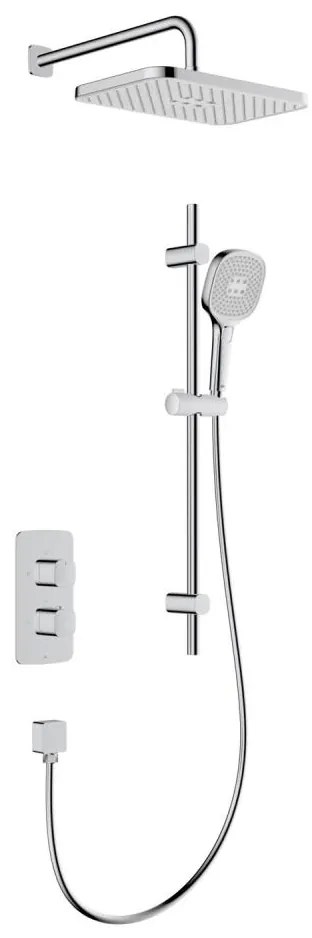 KFA Armatura 5759-301-00 - Душ комплект с термостатен вграден смесител MALAGA, полирано хромово покритие