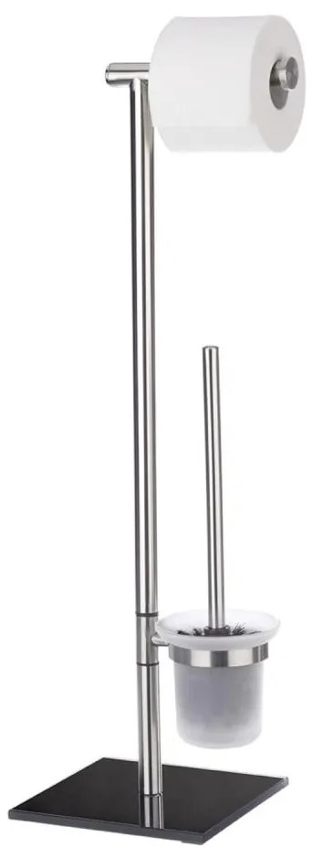 WENKO 20391100 - Четка за тоалетна LIMA 23,5x69 cm неръждаема стомана/сатен/черен