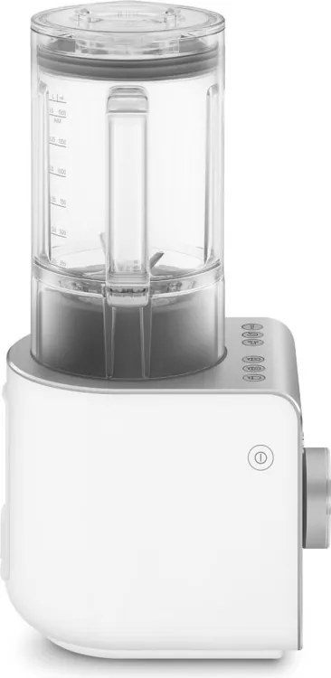Блендер Smeg Collezione BLC02WHMEU, 1400W, 1.5 л, 22000 об/мин, 5 програми, 9 скорости, Трошене на лед, Неръждаема стомана, Бял/Инокс