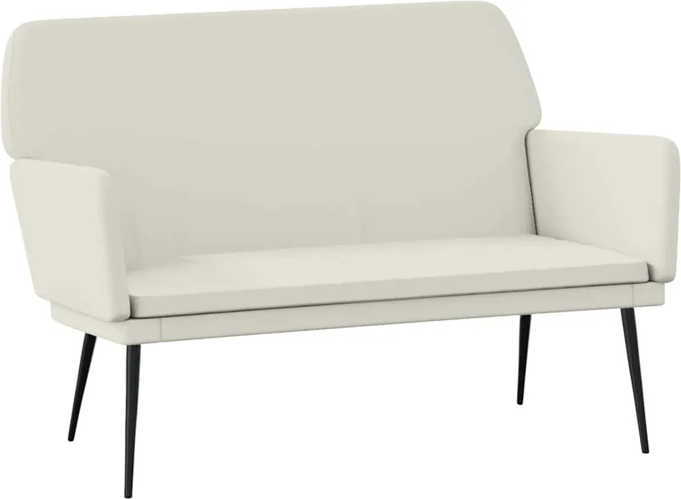 351390 vidaXL Пейка, кремава, 108x79x79 см, кадифе