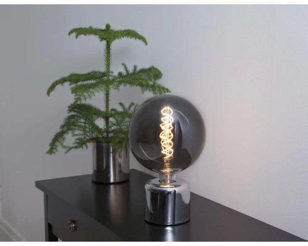 Основа на лампа в сребрист цвят 10 cm Glans – Star Trading