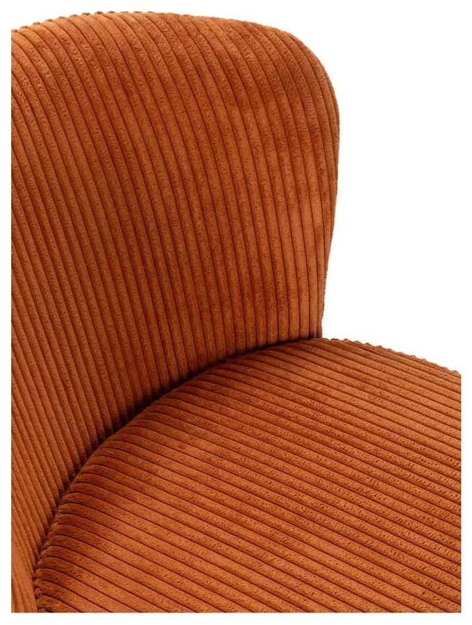 Оранжеви велурени трапезни столове в комплект 4 бр. Megan – Marckeric