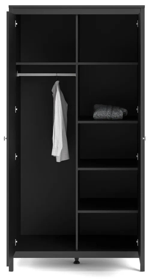 Черен гардероб 102x199 cm Madrid – Tvilum