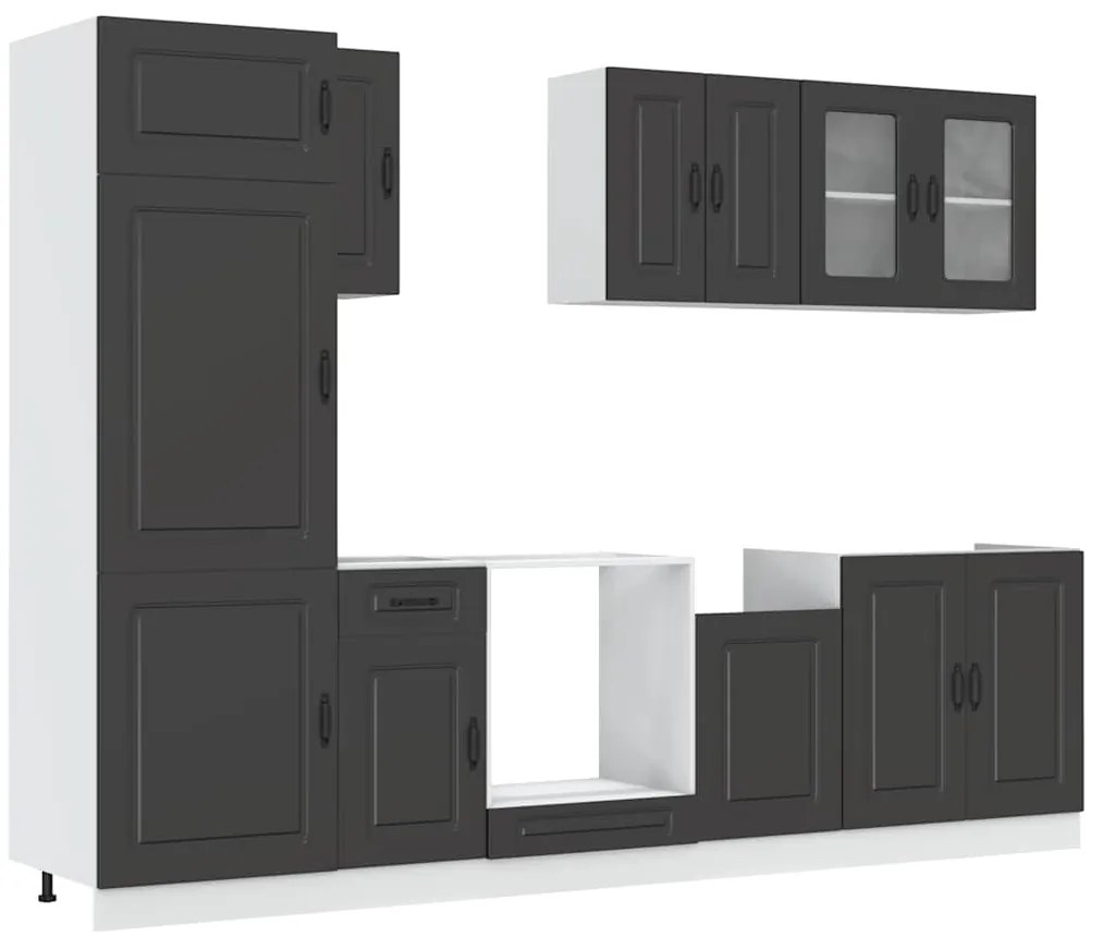 3314792 vidaXL Комплект кухненски шкафове от 8 части Kalmar, инженерно дърво