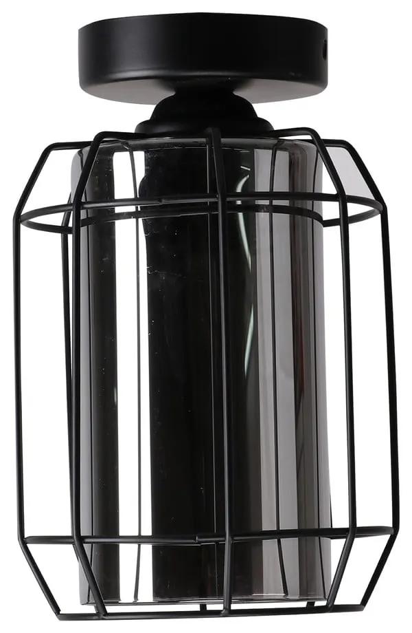 Черна лампа за таван със стъклен абажур ø 15 cm Jonera - Candellux Lighting