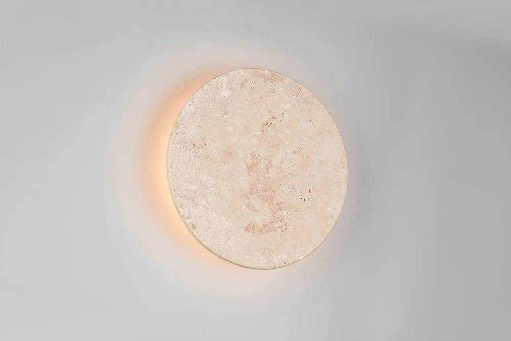 Каменна LED затъмняваща се стенна лампа в матово бял цвят Bobbin – Trio Select