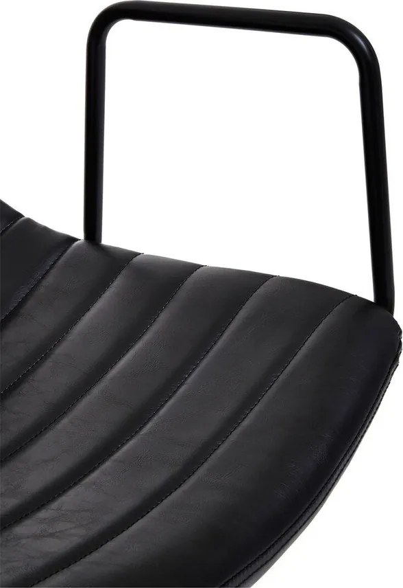Черен офис стол от имитация на кожа Forbes – Premier Housewares