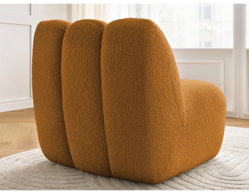Кресло от прежда с примки от букле в цвят горчица Janissaire – Bobochic Paris