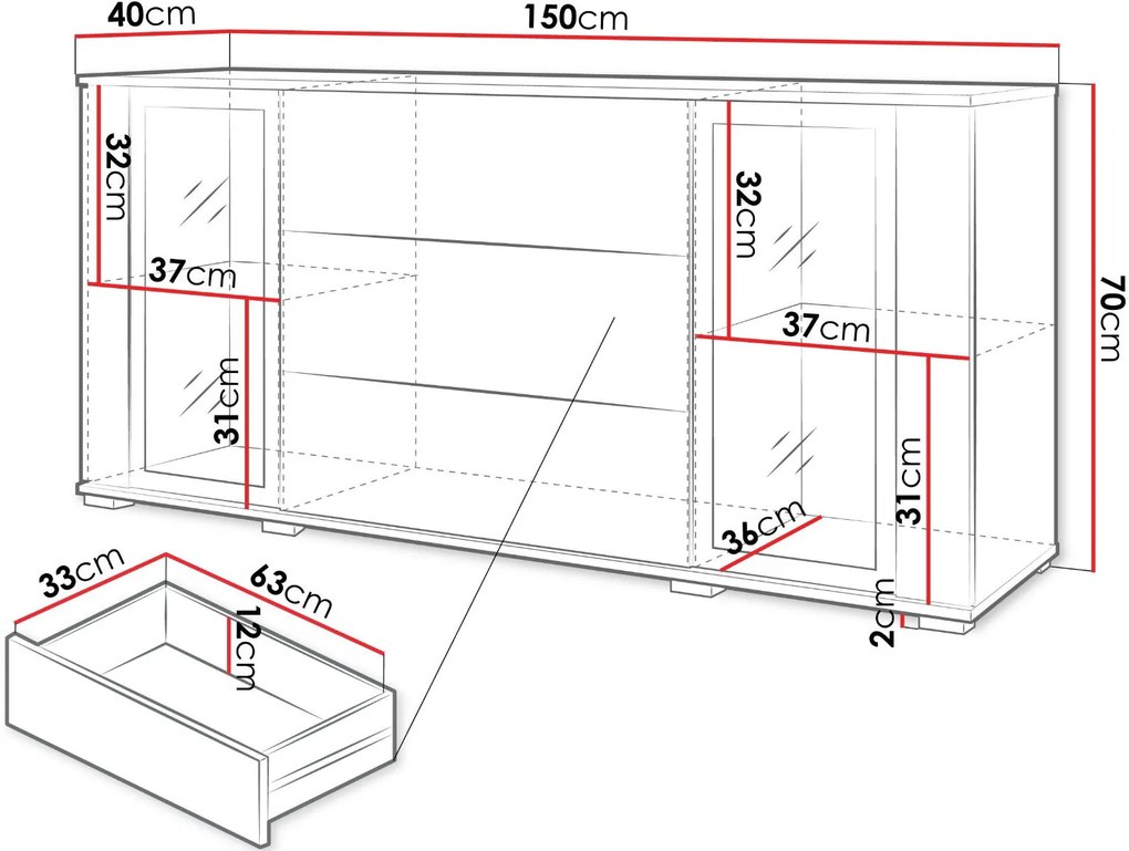 Скринове Каро SB 150-Натурален