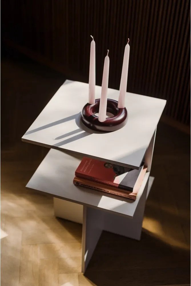 Сиво-бежово нощно шкафче с рафтове Atik – noo.ma